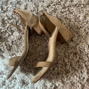 Tan Sandals with Straps & Half Inch Heel